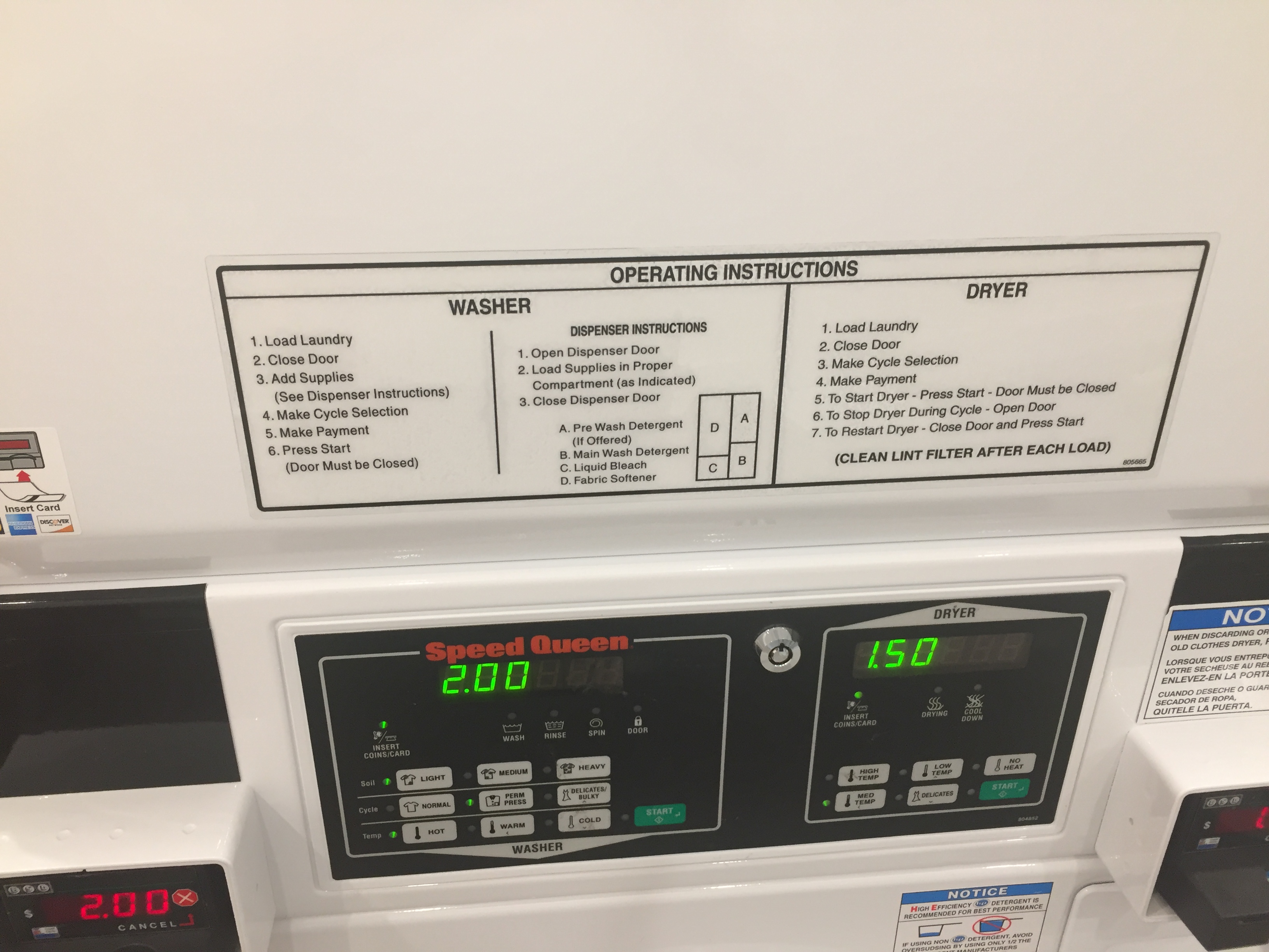 laundromats of speed queen machine